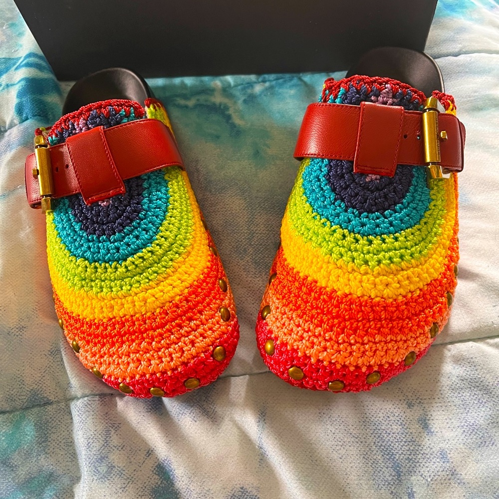 Kurt Geiger Rainbow Knit Ozark Clogs